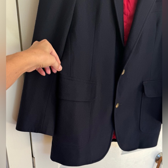 Vintage Pendleton Navy Wool Blazer Jacket Coat men’s size 46 Long‎ - Picture 3 of 7
